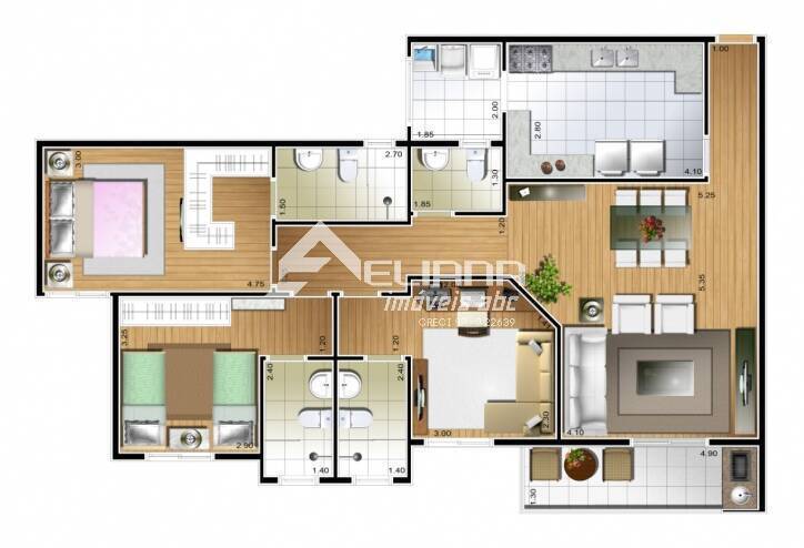 Apartamento, 3 quartos, 121 m² - Foto 2