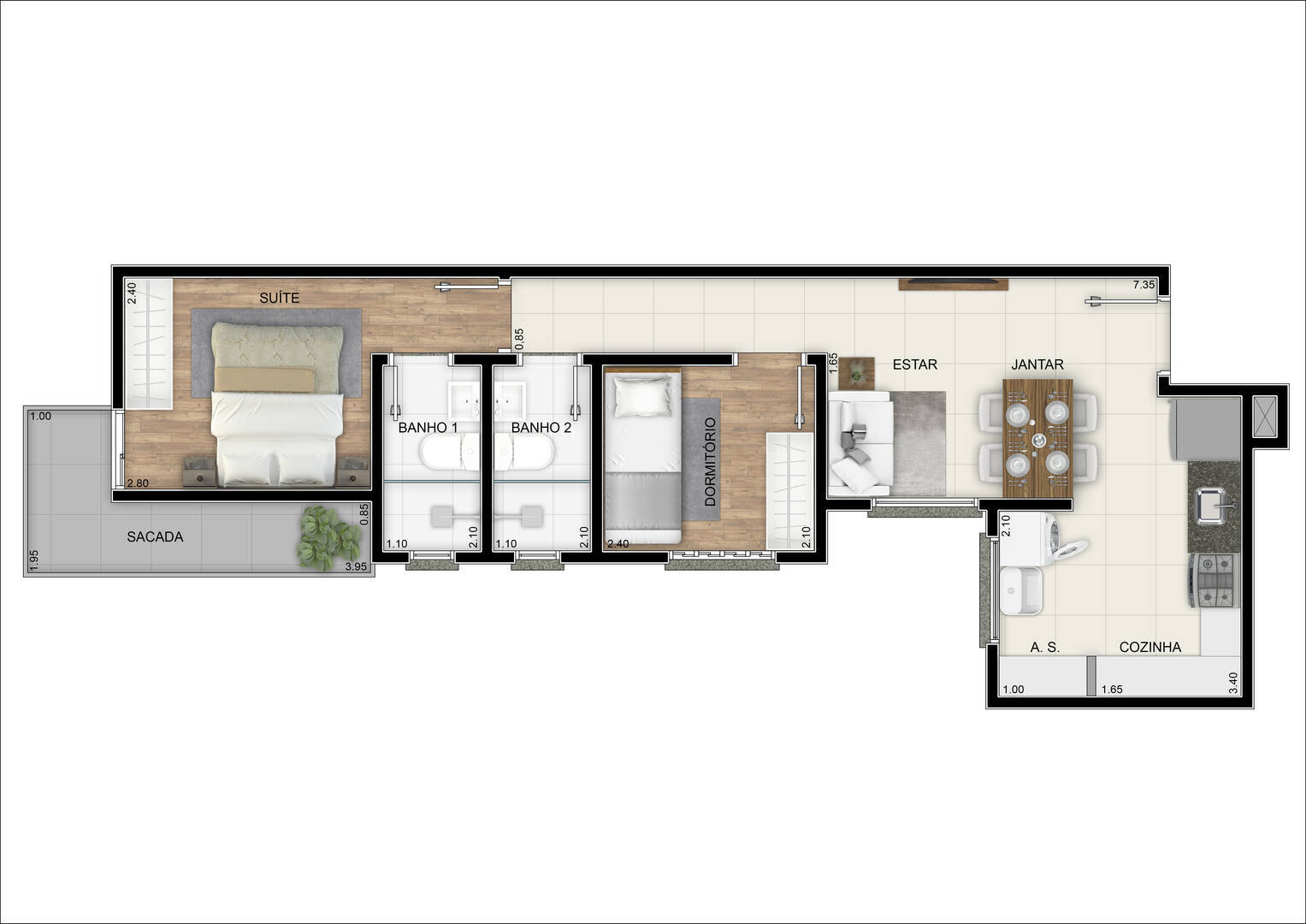 Apartamento, 2 quartos, 49 m² - Foto 21