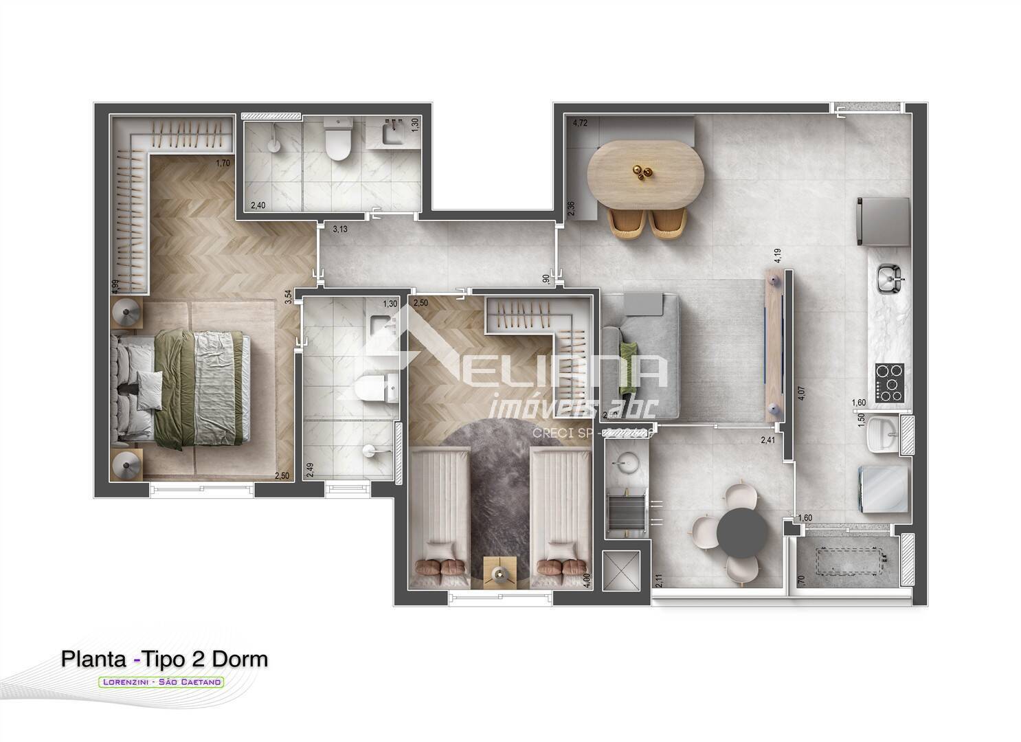 Apartamento, 3 quartos, 79 m² - Foto 2