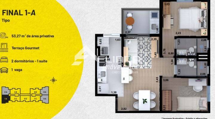 Apartamento, 2 quartos, 46 m² - Foto 8