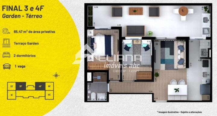 Apartamento, 2 quartos, 46 m² - Foto 9