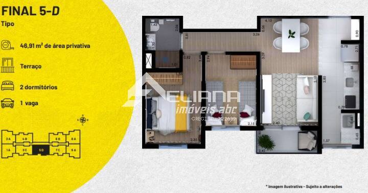 Apartamento, 2 quartos, 46 m² - Foto 12