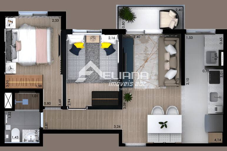 Apartamento, 2 quartos, 46 m² - Foto 6
