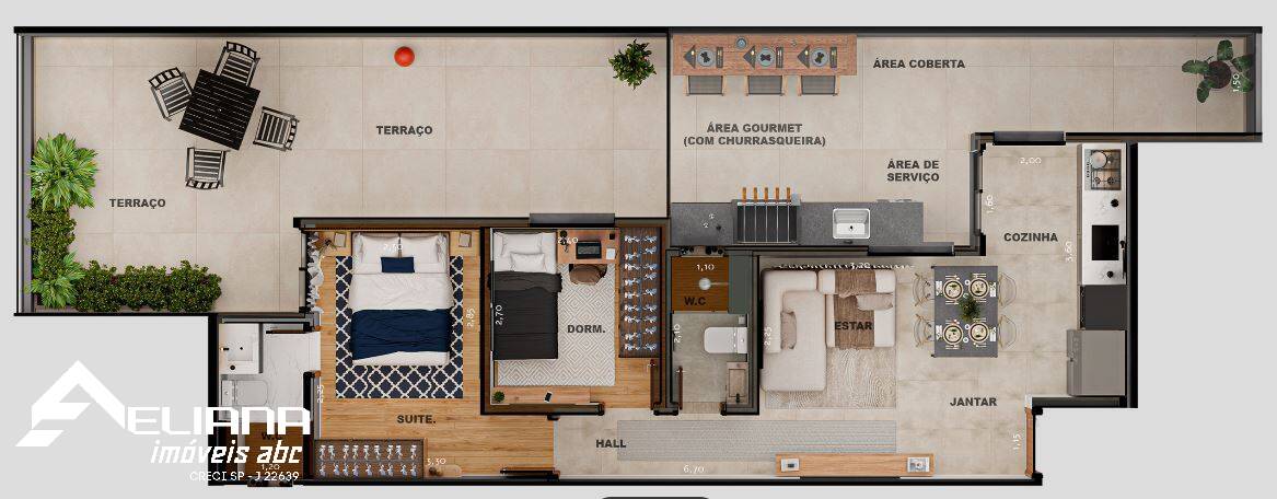 Apartamento, 2 quartos, 59 m² - Foto 6