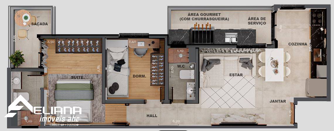 Apartamento, 2 quartos, 59 m² - Foto 7